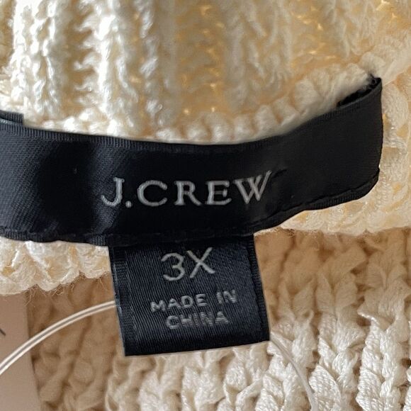 J. Crew Women's Size 3X Cream Sweater Vest Pullover Knit Sleeveless Top Preppy - Picture 11 of 12
